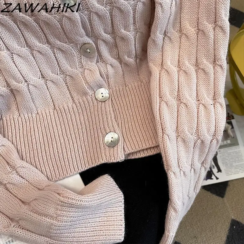 Knitted Cardigan Women Spring Fall New Arrive Solid Color Japanese Sweet Embroidery Chic Designed Breasted Fashion Sweaters