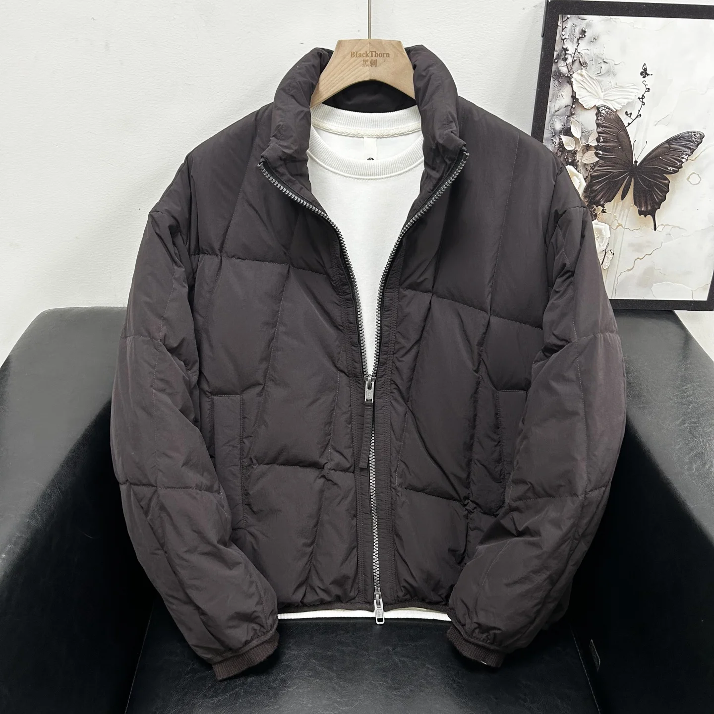 

Loose American Casual Collar down Jaet for Young Men Winter Trendy All-Match Couple's Outerwear Large Size Versatile