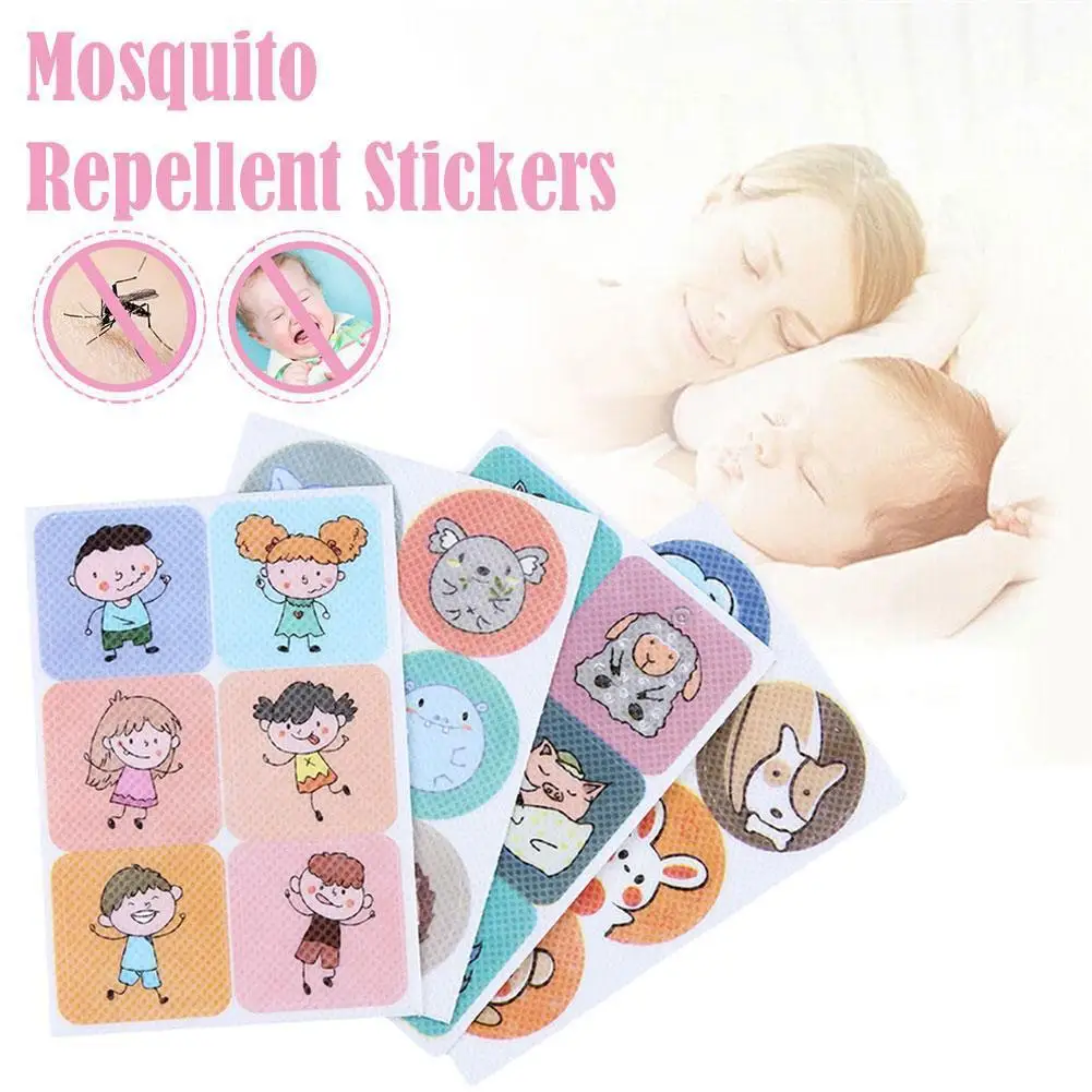 36Pcs Baby Mosquito Repellent Stickers Cartoon Patch Non-Toxic Natural Essential Oil Insect Bug Protector for Infants Toddl