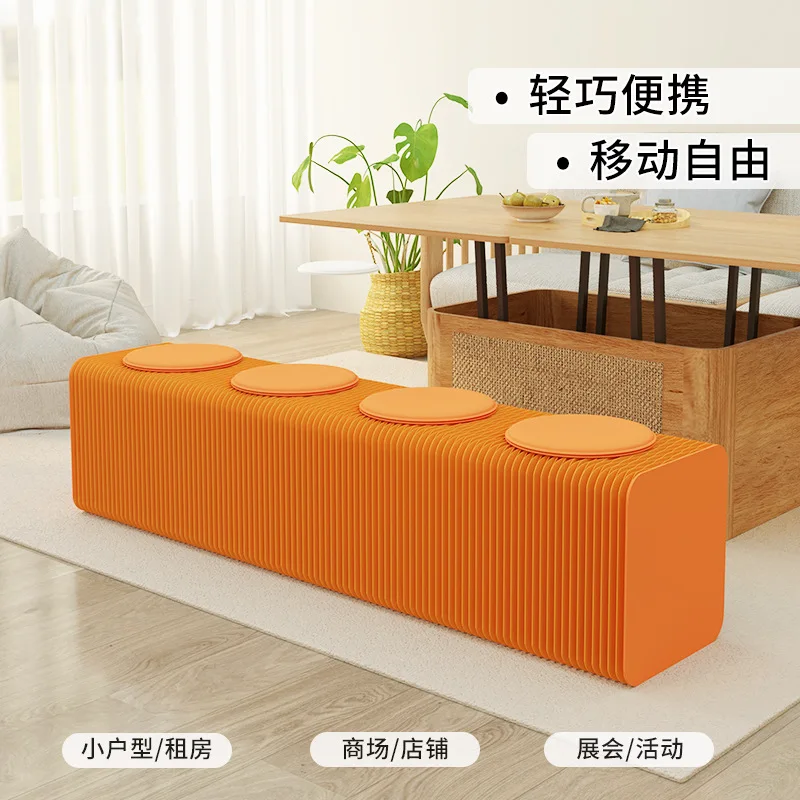 Folding telescopic sofa stool fashion room furniture entrance shoe change stool long stool