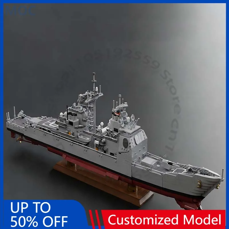 3742 ELEMENTÓW Seria Wojenna Krążownik klasy Ticonderoga MOC Personalizowany Modułowy Zestaw Klocków Kreatywny Projekt DIY Zabawka dla Chłopców Prezent Urodzinowy