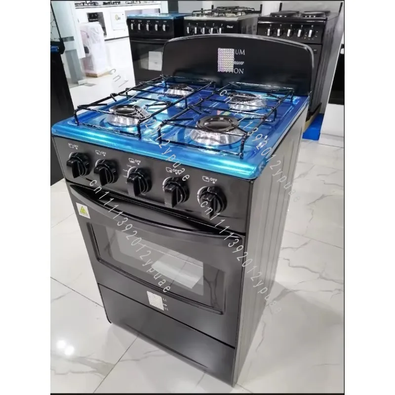 50cm 4 Burner Gas Cooktop Standalone Cooking Range Stove Household Kitchen Cooking Equipment