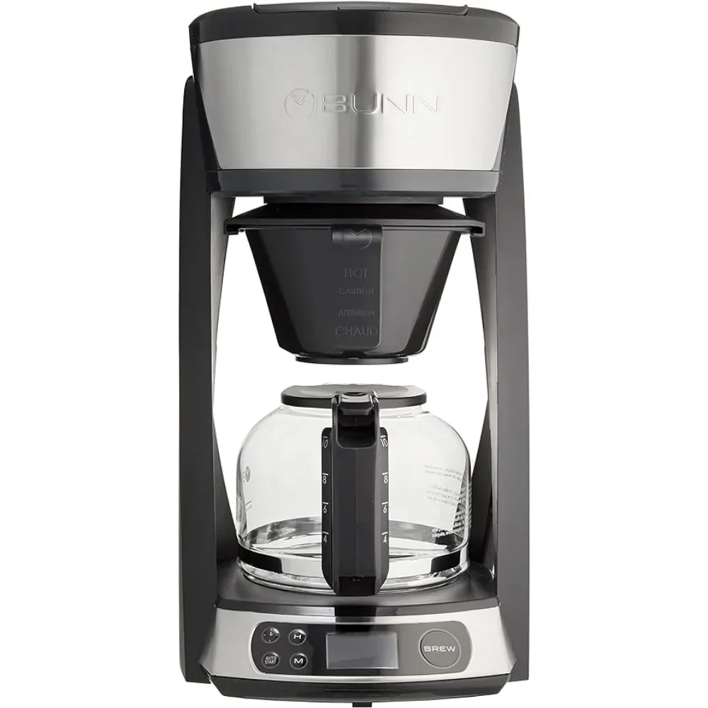 BUNN Heat N Brew Programmable Coffee Maker, 10 cup, Stainless Steel