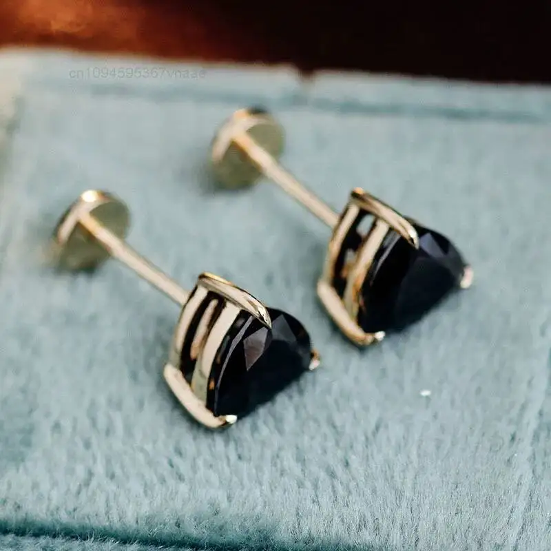 

Moissanite Stud Earrings, Unique Triangle Stud Earrings