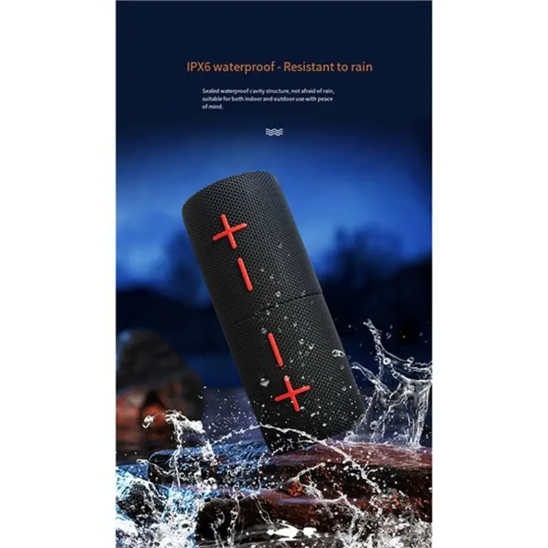 ABKQ-Dual Splittable 2 In 1 Magnetic Split Wireless Bluetooth Speaker 360° Sound HIFI Stereo