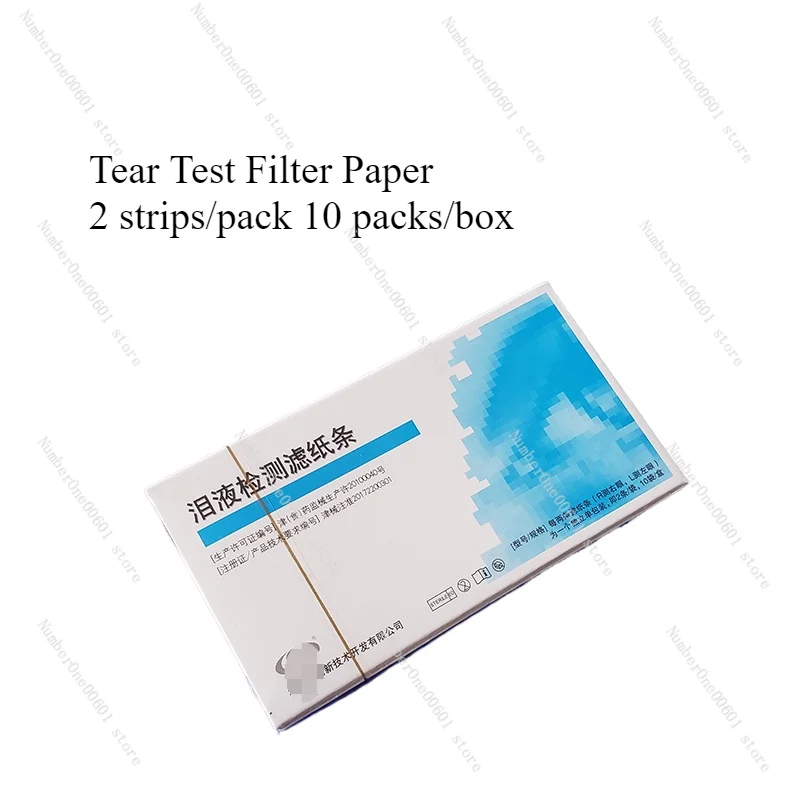 India Tear Detection striscia di carta da filtro striscia reattiva per rilevamento oftalmico di sodio fluoresceina strisce fluorescenti una scatola da 100