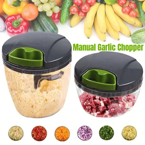 Multi Meat Mincer Garlic Chopper Onion Cutter Rotate Home Kitchen Garlic Hand Pull Blender Vegetable Crusher Cooking Tools