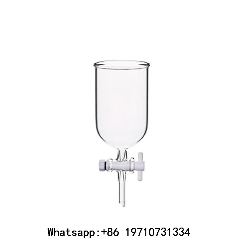 Cylinder Funnel with Piston Glass Cylinder Leaky PTFE Piston Glass Funnel 60/100/250/500ml