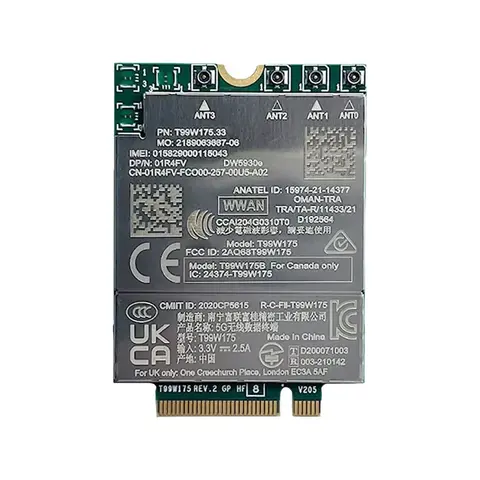 T99W175 DW5930e DW5930E-ESIM SDX55 5G Module M.2 WLAN Card For Precision 7760 7560 Latitude 9420 9430 9520 2 in 1 Laptop