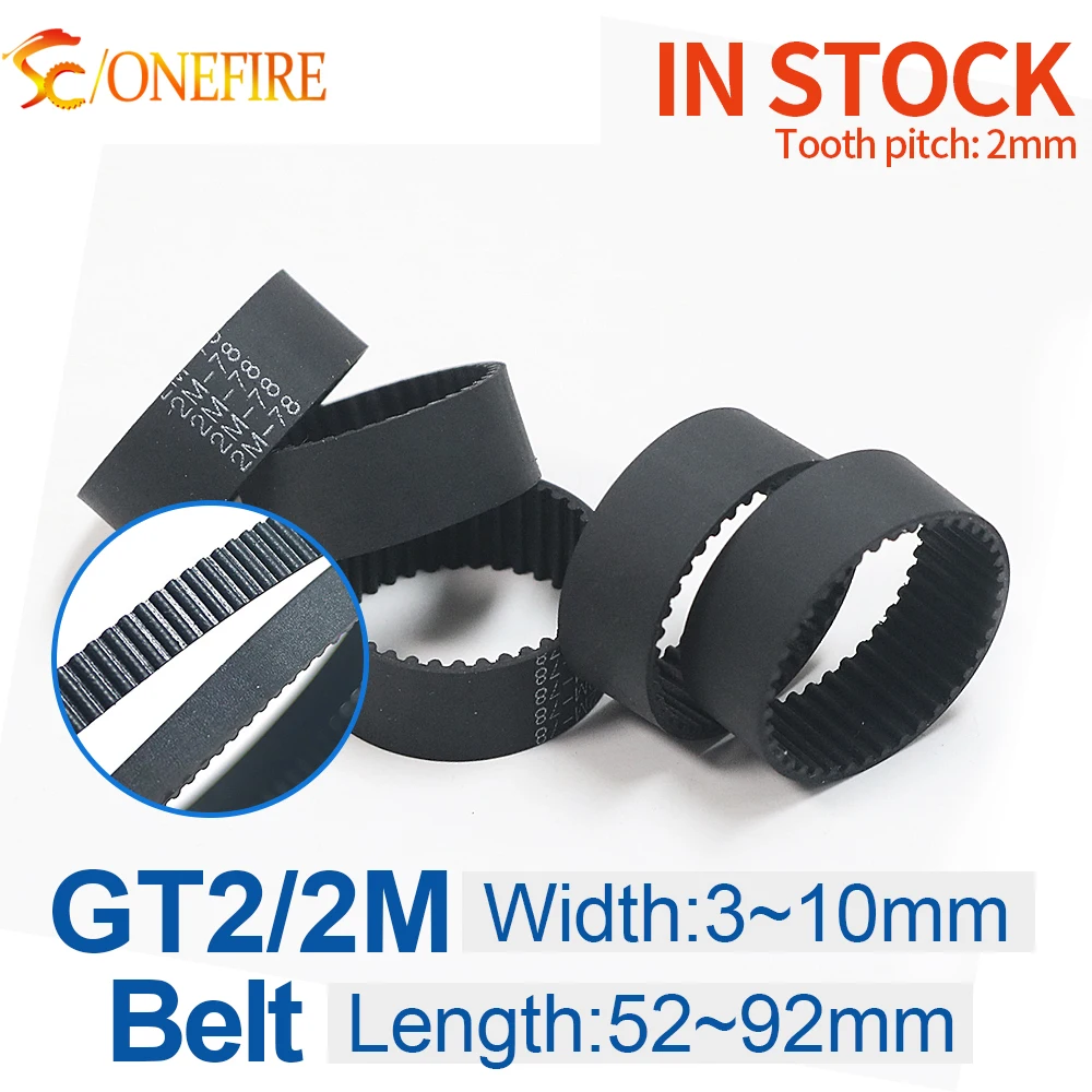 GT2/2M 52/66/70/72/74/76/78/80/82/84/86/90/92 Closed Loop Rubber Timing Belt Width 3/4/5/6/9/10mm For 3D Printer