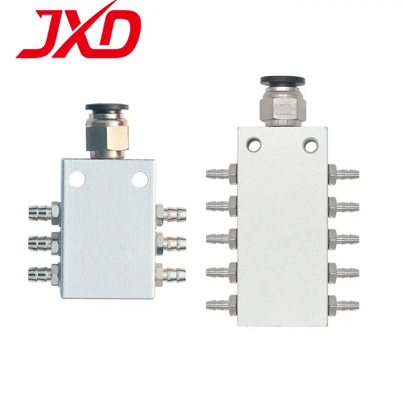 JXD Vacuum Air Distributor 1 IN 4 6 8 10 12 OUT Multi Way 4MM 6MM Hose Pneumatic Joint Fitting