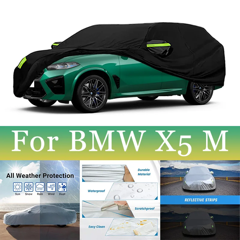 

Автомобильный чехол для BMW X5 M, водонепроницаемый пылезащитный автомобильный чехол, УФ-защитный автомобильный чехол, внешние чехлы для защиты от снега, автомобильные аксессуары