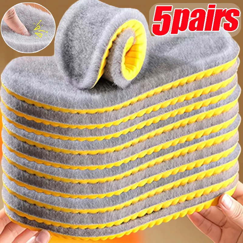 

Зимние термостельки, утолщенные вставки для спортивной обуви из искусственной шерсти для женщин и мужчин, удобные стельки для обуви, сохраняющие ноги, теплые подушечки для обуви