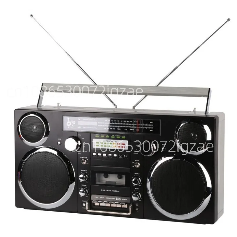 Retro FM radio bluetooth speaker wireless tape recorder cd disc radio