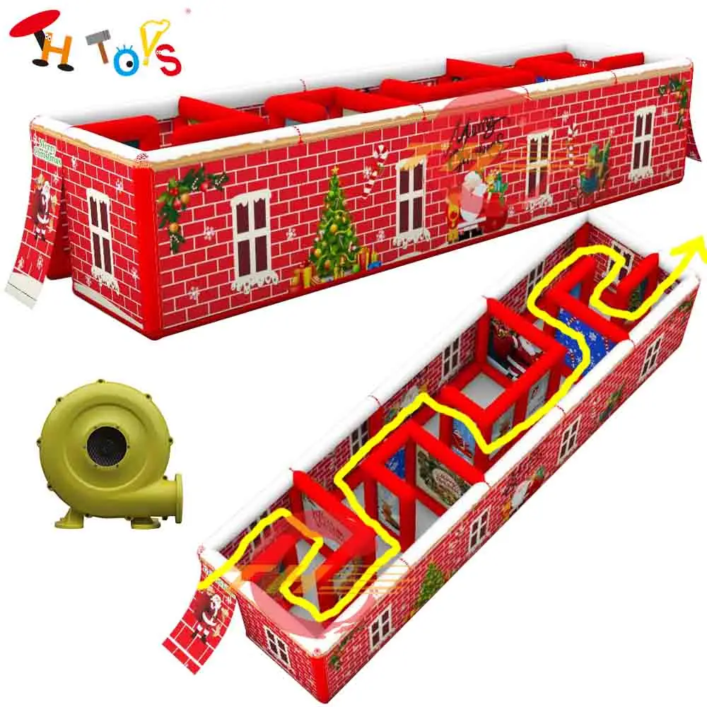 

Fast Shipping 10x3x2mH Christmas Inflatable Maze Tag Air Blow Up Haunted House Laser Tag with Blower