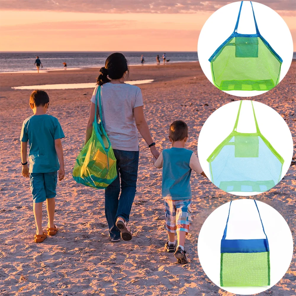 

Children Swimming Beach Bag Kids Toys Storage Bags Large Capacity Sand Away Protable Mesh Bag Foldable Sundries Organizers Bag