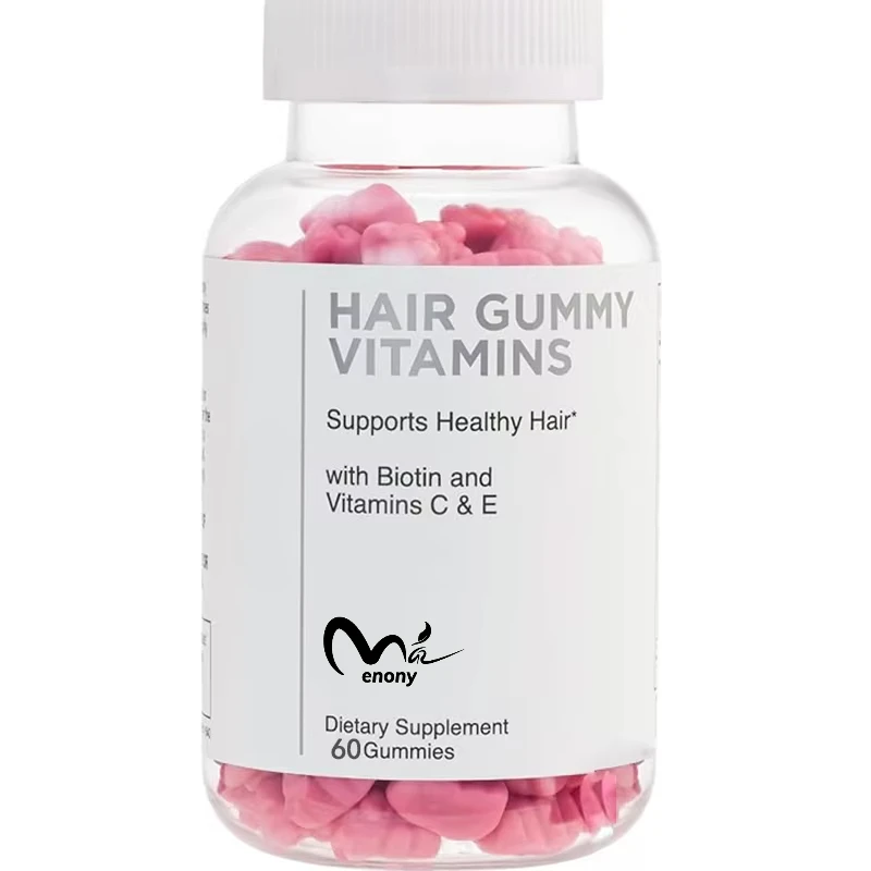 Hair vitamin gummies, supporting hair growth, used as a supplement for stronger and more beautiful hair, skin, and nails