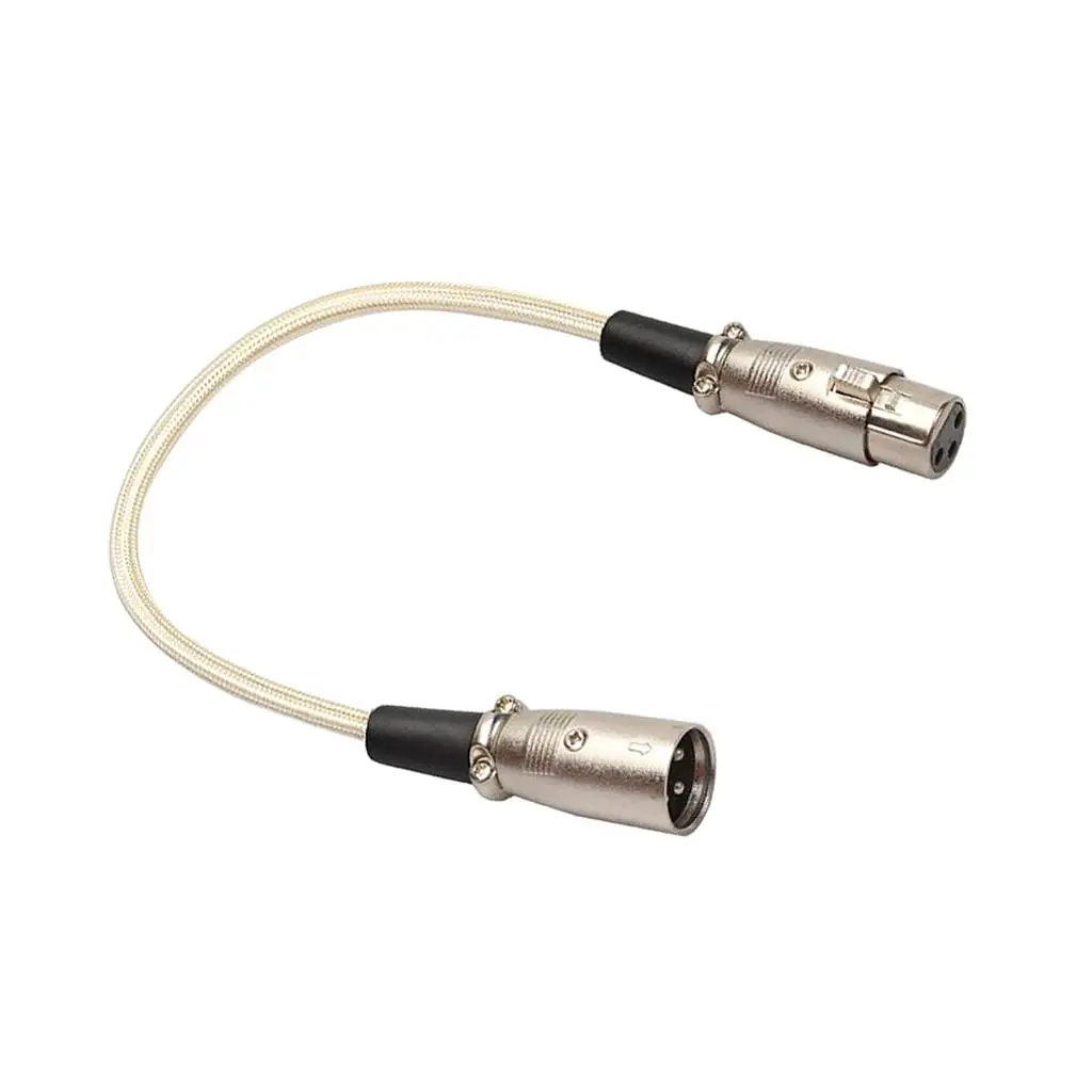 XLR kabel Stereo Audio mikrofon, kabel ekstensi pria ke wanita untuk Speaker 30cm