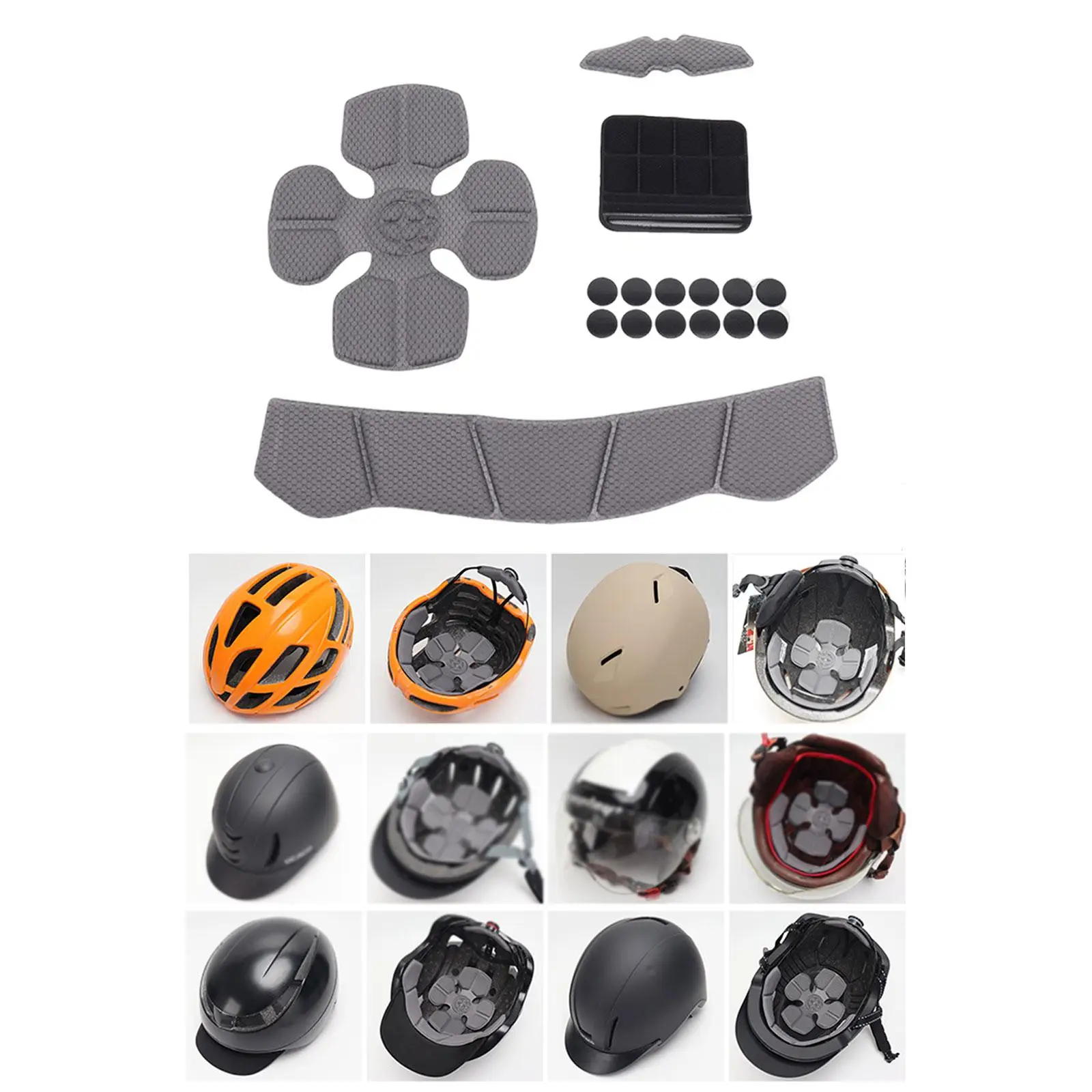 

Комплект внутренних защитных подушечек для шлема: комфортные, легкие, сменные