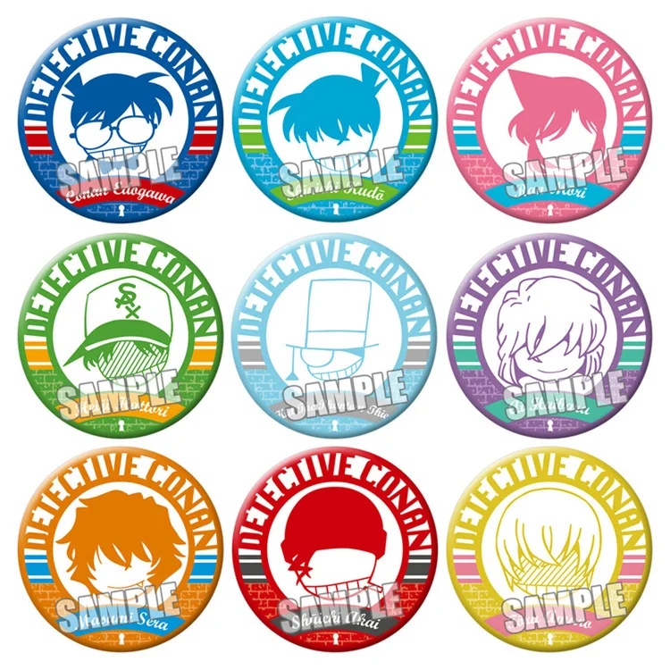 Detective Conan Badge Anime Pin Set Including Amuro Tooru Haibara Ai Kaito Kid Character Series Official Merchandise