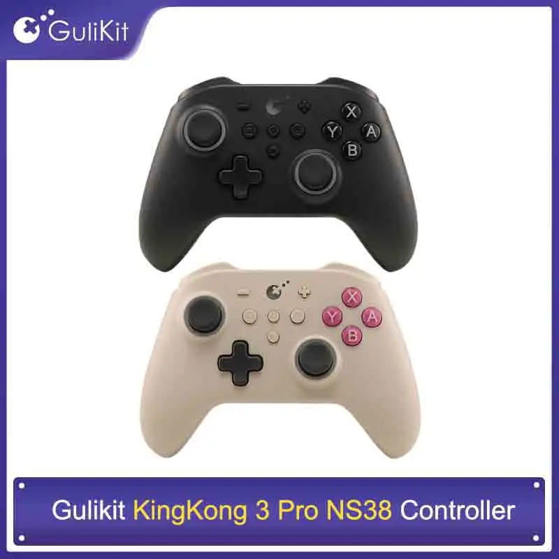 

GuliKit KK3 Pro Gamepad KingKong 3 NS38 Controller with Hall Effect Joysticks & Triggers for Windows Nintendo Switch Android iOS