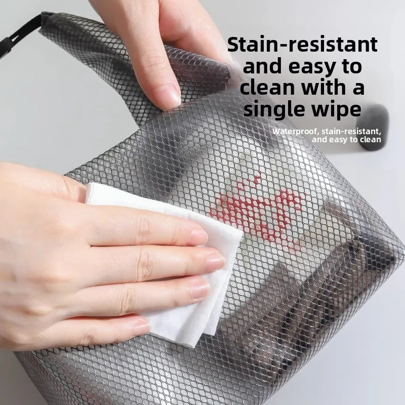 Waterproof Large Drawstring Storage Bag for Swimming Gym Clothes Bathroom Unisex Outdoor Travel Small Toiletry Storage Pouch