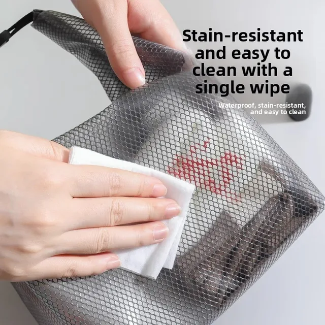 Waterproof Large Drawstring Storage Bag for Swimming Gym Clothes Bathroom Unisex Outdoor Travel Small Toiletry Storage Pouch 2