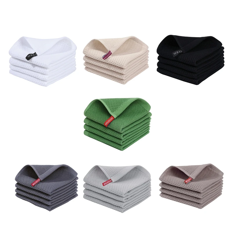Paños de cocina 100% algodón tejido de gofres, toallas de secado rápido absorbentes ultrasuaves