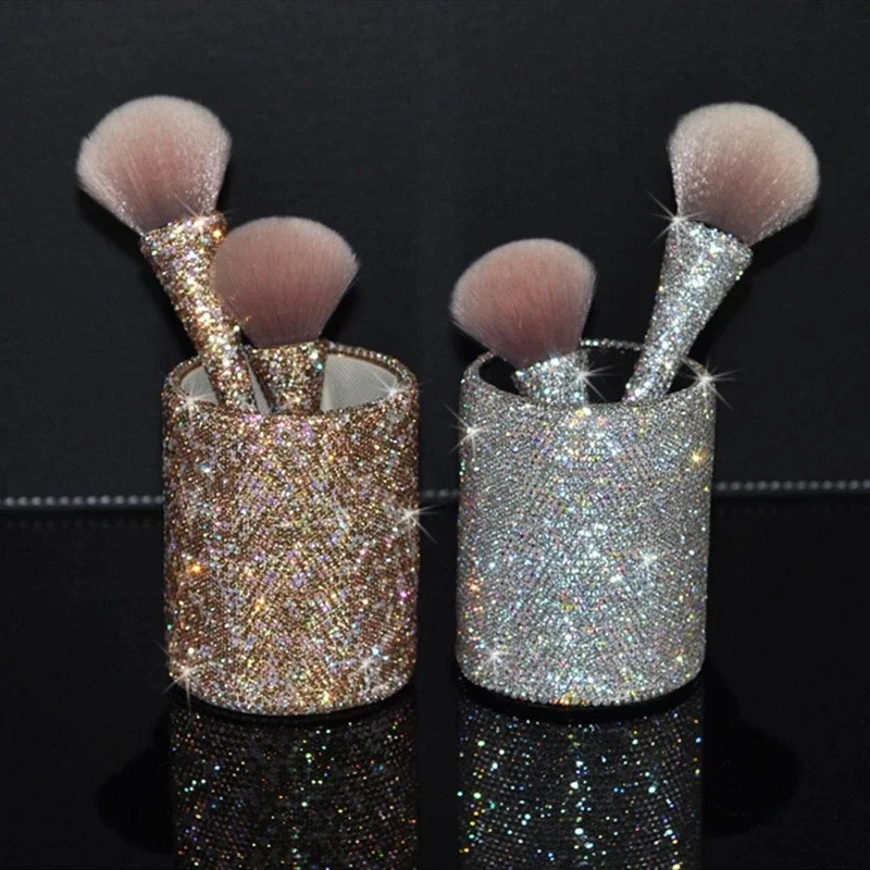 

Luxury Bling Bling Rhinestones Makeup Brush Cosmetic Beauty Powder Blush Foundation Shadow Glitter Crystal Make Up Kit Tool