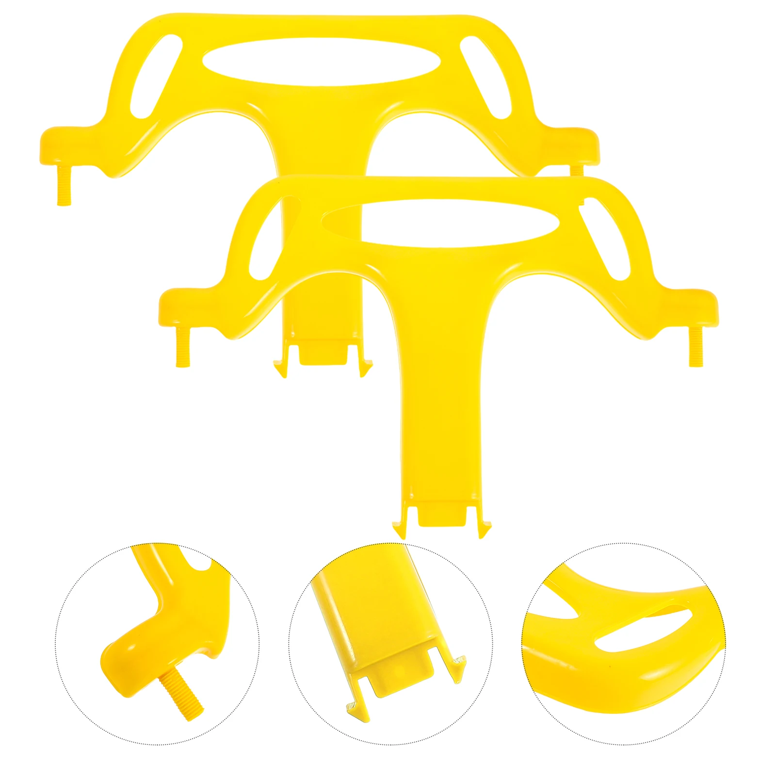 Accesorios de pasamanos oscilantes para niños, pieza de repuesto para silla, mango de seguridad, parque infantil amarillo, 2 uds.