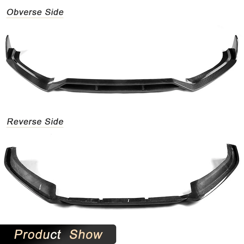 Full Carbon Fiber Car Front Bumper Lip Splitters for Audi S4 B9 A4-Sline Sedan 2017-2020 Front Lip Chin Apron Guard Body Kit view 6