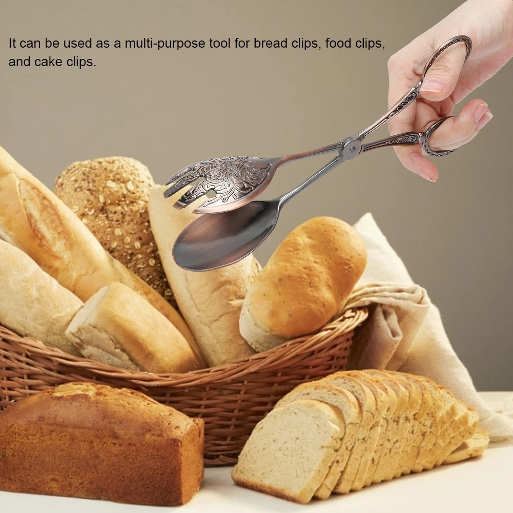 Cake Clamp Kitchen Utensils Zinc Alloy Non-slip Baking Bread Tongs Multi-Functional Food Clip for Kitchen Cooking Serving