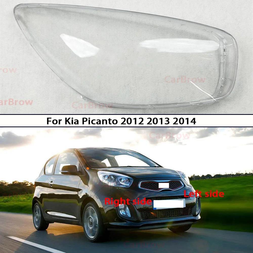 

Clear Headlamp Outside Shell For Kia Picanto 2012 2013 2014 Headlights Cover Transparent Lampshade Lens Plexiglass Assembly