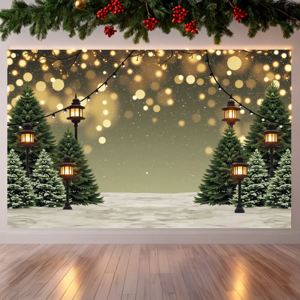 Backdrop Material Christmas Decoration Picturesque Landscape Studio-Quality Photo Props Scenic Photography Background New 2025