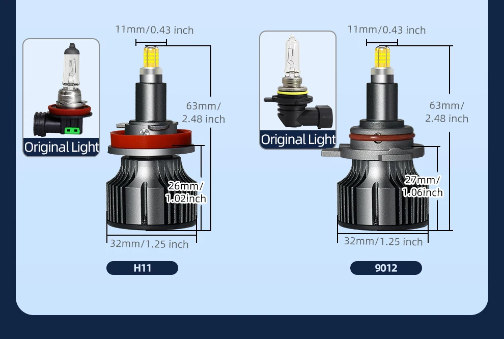 Hochleistungs-360-Grad-Superhelle LED-Autolichter H1 H7 H11 H8 9005 HB3 9006 HB4 9012 HIR2 Scheinwerferlampen Plug and Play – Detail 16