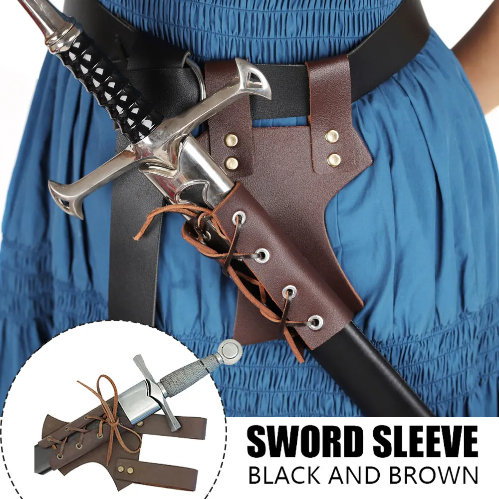 Holster Medieval Shoulder Strap Sword Holder Sheath Scabbard For Adult Men Larp Knight Weapon Cosplay Gear Rapier Ring Belt Men