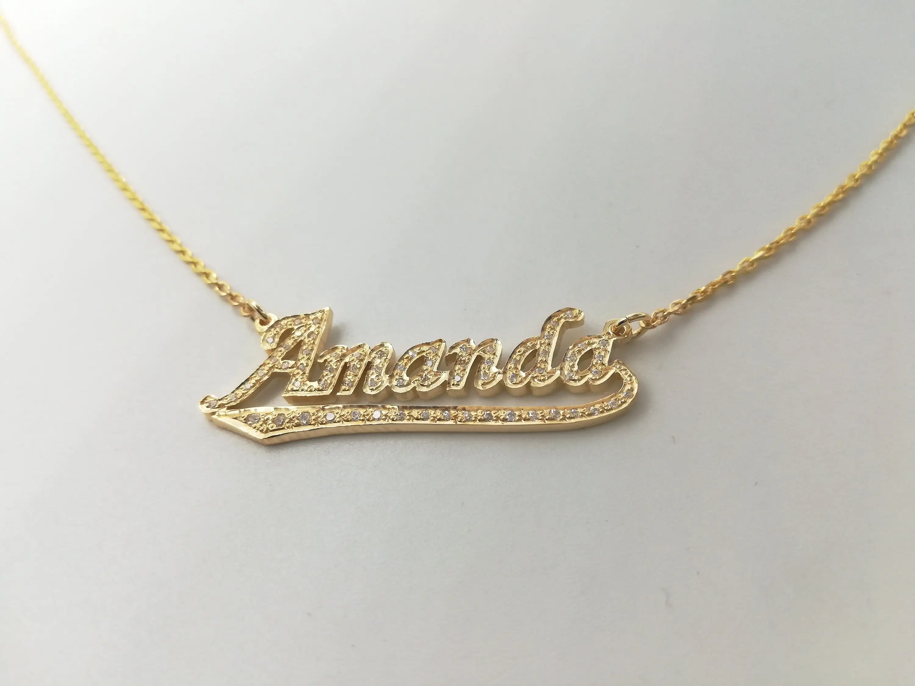 

Custom Name Necklace Gold Name Necklace Diamond Name Necklace Personalized Necklace Gift for Her