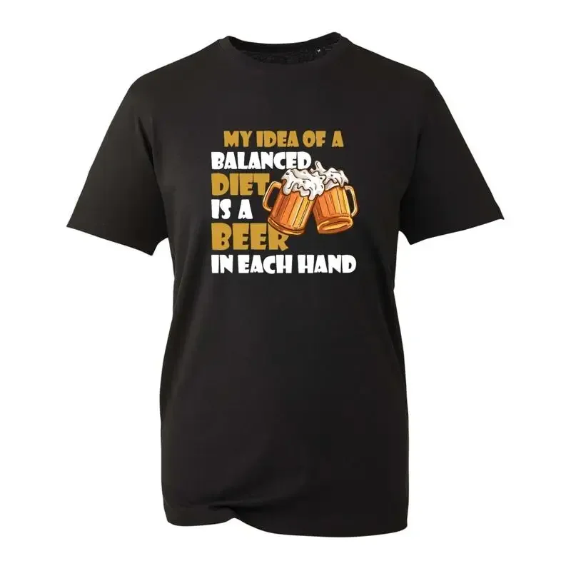 My Idea Of A Balanced Diet Is Beer In Each Hand T Shirt Funny Top