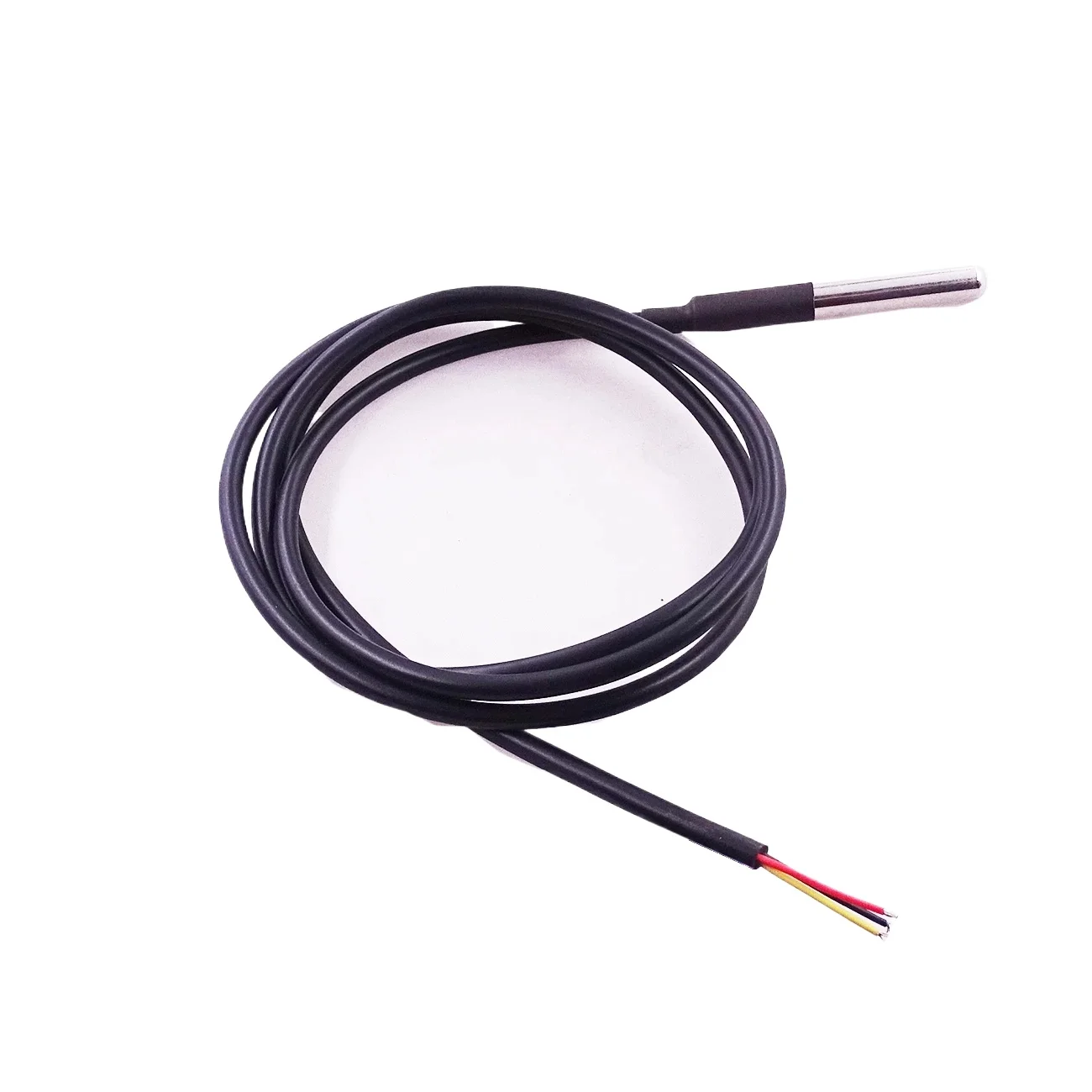 

50PCS DS1820 Stainless steel package Waterproof DS18b20 temperature probe temperature sensor 18B20