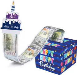 Birthday Money Box for Cash Gift Surprise Money Gift Boxes for Kids Adults with Pull Out Happy Birthday Day Card