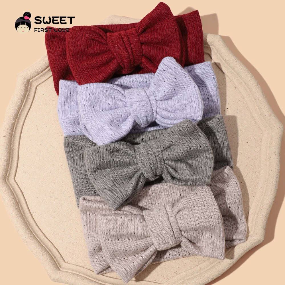 Baby Accessories For Newborn Toddler Kids Baby Girl Boy Headband Knitted Bow Hair Bands Handmade Headwear Elastic Soft Headbands