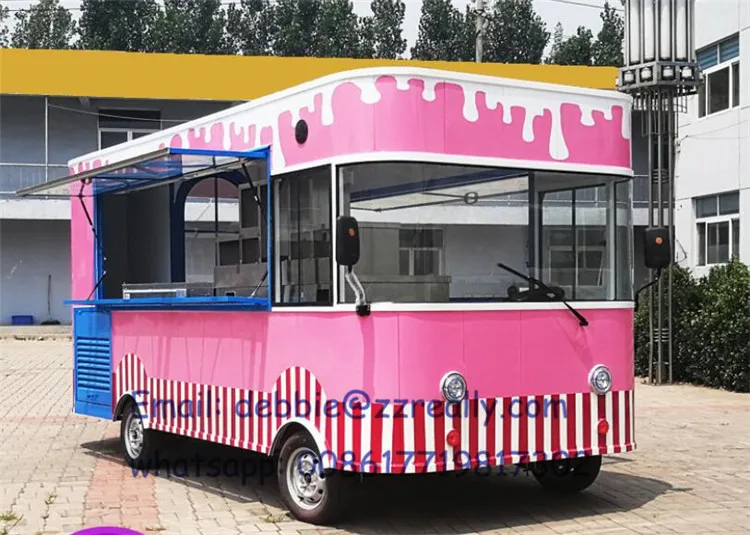 2020 New Arrival Mobile Food Vending Truck Food Conssion Trailer Mobile Food Truck With One Side Glass Selling Window