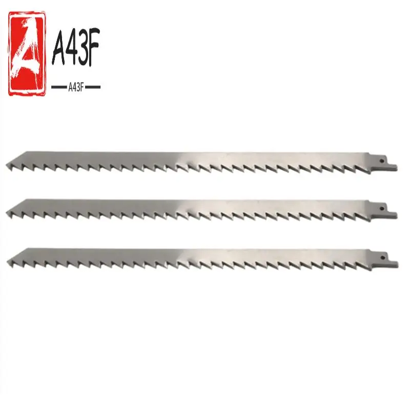 A43F-شفرة المنشار الترددية 300 مم من الفولاذ المقاوم للصدأ لقطع اللحوم والثلج والخشب شفرات المنشار الترددية لقطع المعادن الخشبية