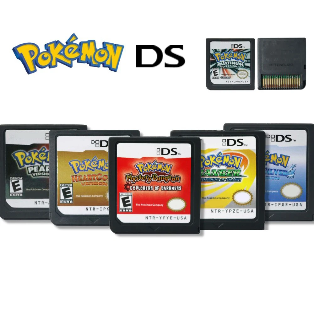 Karta kombinowana Pokemon 3DS NDS karta połączona zawiera złote serce i srebrne gra karciana duszy Pokemon gra karciana prezent urodzinowy dla dzieci