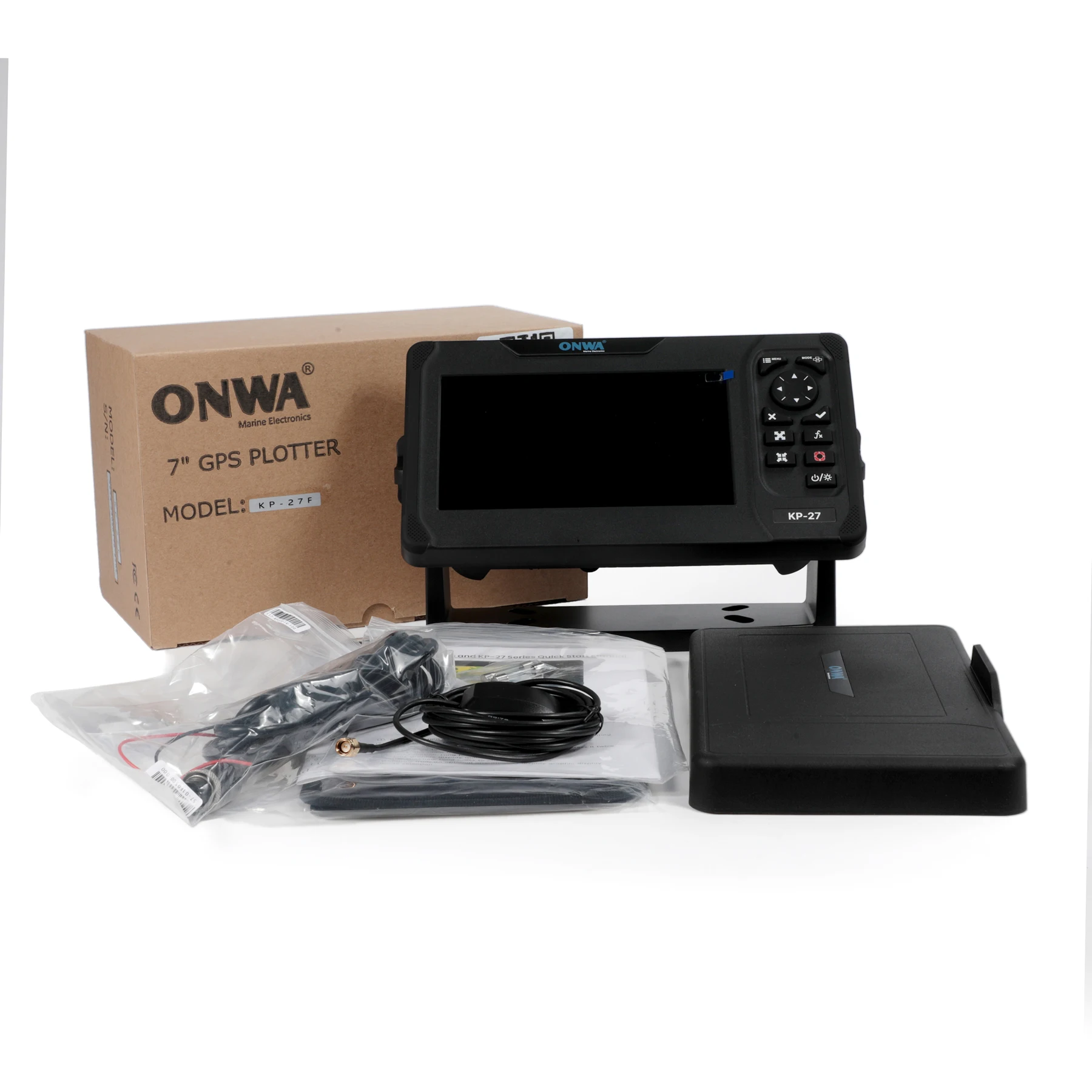 

ONWA KP-27F 7-inch Marine GPS Chart Plotter Marine Built-in Fish Finder depth sounder sonar fish finder With fish transducer