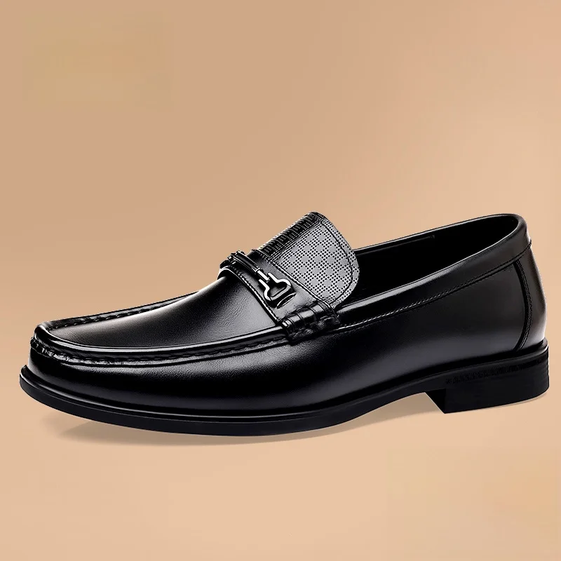 

Высококачественные мужские слипоны из натуральной кожи: дышащие, повседневные, мягкие, универсальные, классические, с круглым носком, в стиле лоферов.