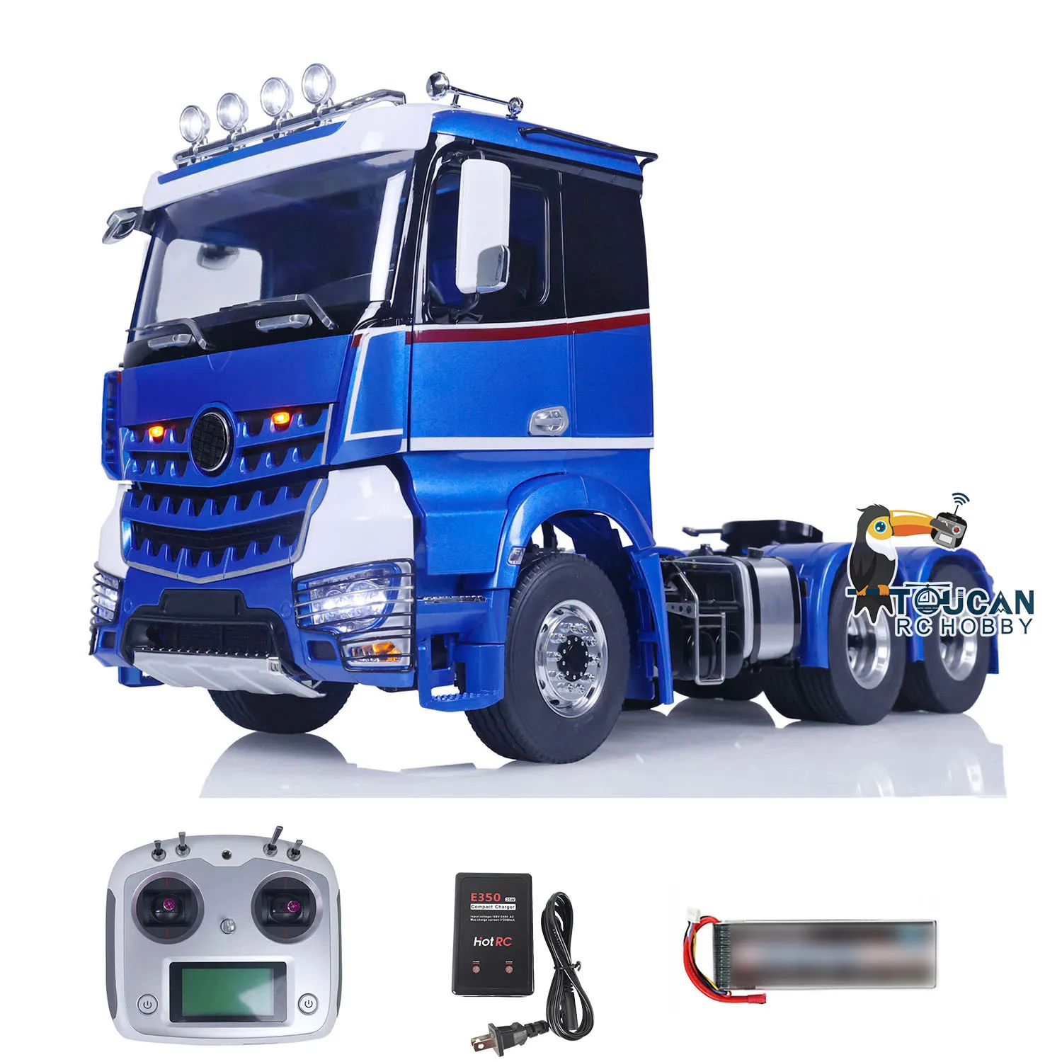 LESU 1/14 RC Tractor Truck 6x6 Metal Chassis RTR I6S Remote Control Painted Car Model EL-007 Sounds Lights THZH1623