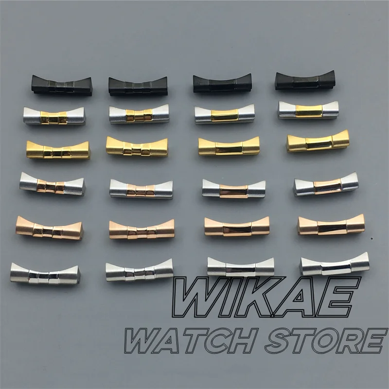 

20mm Stainless Steel Curved End Link Fit 20mm Width Lug Watch Bracelet Connector For Jubilee Oyster Watchband Adapter Watch Part