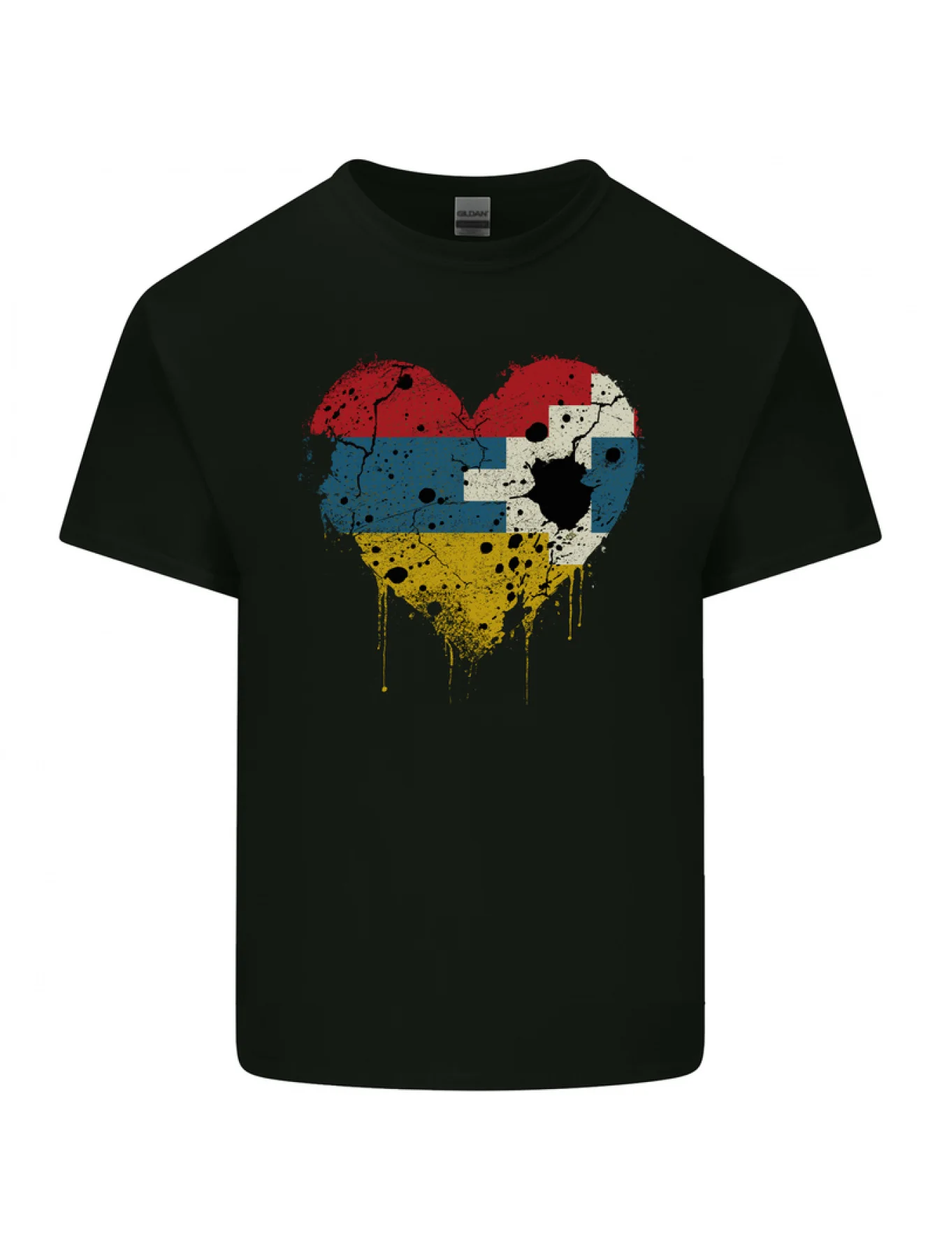 Мужская хлопковая футболка с флагом любви Nagorno Karabakh Football