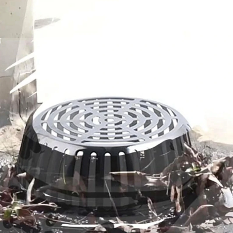ABZV-304 Stainless Steel Rooftop Floor Drain Cover Roof Balcony Sewer Filter Gutter Drain Pipe Anti-Blocking Mesh Cover